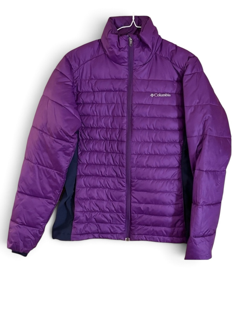 Columbia Purple Powder Pillow Hybrid Insulated Water Resistant Mobility Jacket